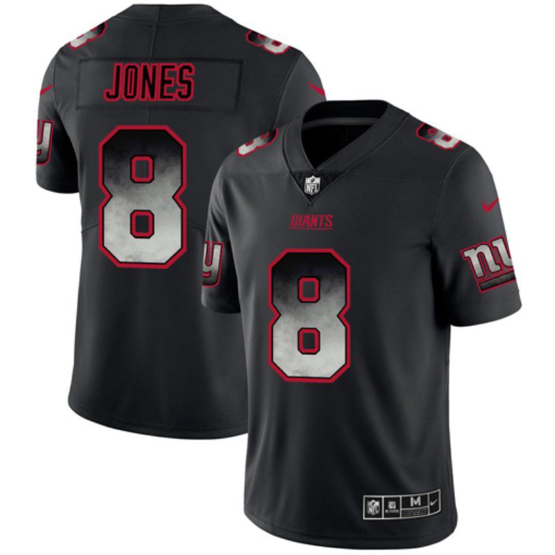 Men New York Giants #8 Jones Nike Black Smoke Fashion Limited NFL Jerseys->baltimore ravens->NFL Jersey